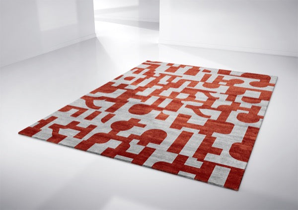 typographic modern area rug designer carpet