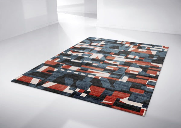 typographic modern area rug designer carpet